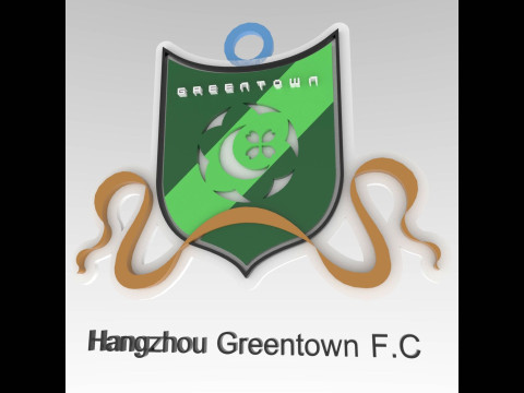 CSL Hangzhou Greentown FC Keychain Shield color printable Modello di stampa 3D