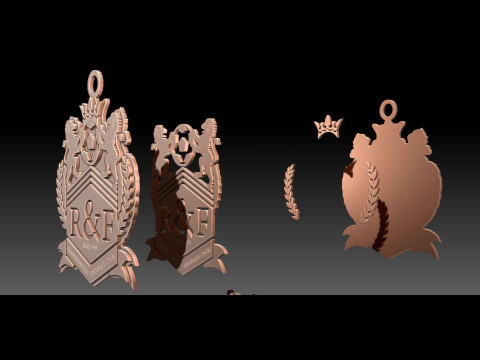 CSL Guangzhou RF FC Keychain Shield color printable 3D 프린트 모델
