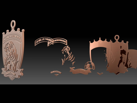 CSL Guangzhou Evergrande FC Keychain Shield color printable Modèles 3D en vedette