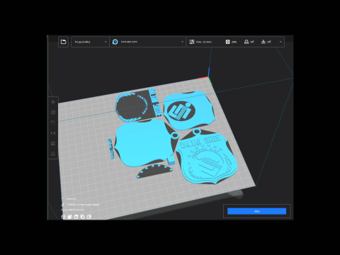 CSL Dalian Pro Aerbin FC Keychain Shield color printable 3D Baskı Modeli