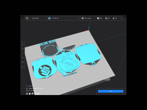CSL Dalian Pro Aerbin FC Keychain Shield color printable 3D Baskı Modeli