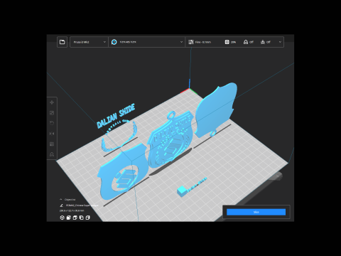 CSL Dalian Pro Aerbin FC Keychain Shield color printable 3D Baskı Modeli