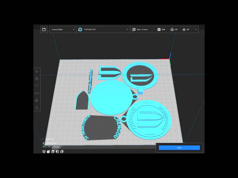 CSL Chengdu Rongcheng Keychain Shield color printable 3D Print Model
