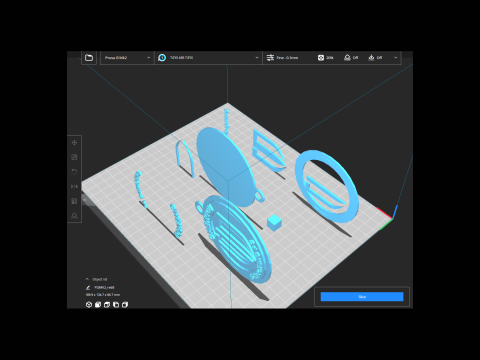 CSL Chengdu Rongcheng Keychain Shield color printable 3D Baskı Modeli