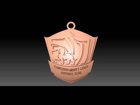 CSL Cangzhou Mighty Lions Keychain Shield color printable Modelo de Impressão 3D