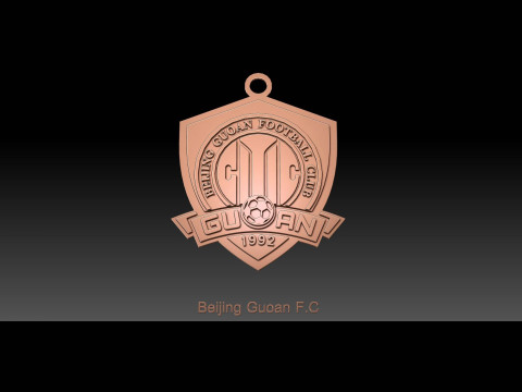 CSL Beijing Guoan FC Keychain Shield color printable Modello di stampa 3D