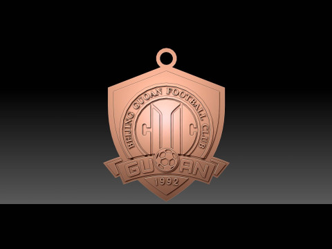 CSL Beijing Guoan FC Keychain Shield color printable Modello di stampa 3D