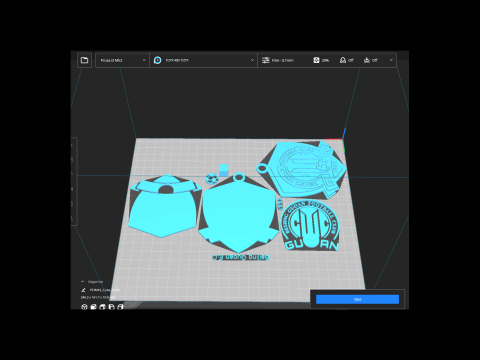 CSL Beijing Guoan FC Keychain Shield color printable Modello di stampa 3D