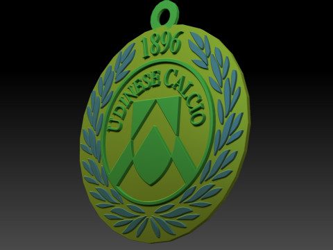 Italy Serie A Udinese Keychain shield color printable and renderable 3D Print Model