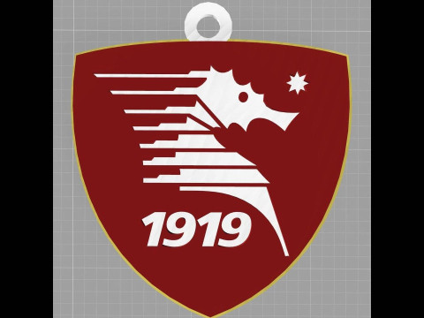 Italy Serie A Salernitana Keychain shield color printable and renderable 3D 프린트 모델