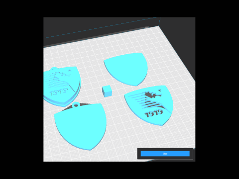 Italy Serie A Salernitana Keychain shield color printable and renderable 3D 프린트 모델