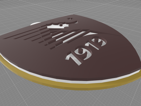 Italy Serie A Salernitana Keychain shield color printable and renderable 3D 프린트 모델