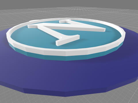 Italy Serie A Napoli Keychain shield color printable and renderable 3Dプリントモデル