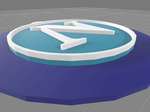 Italy Serie A Napoli Keychain shield color printable and renderable 3D Print Model