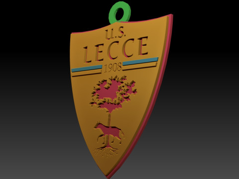 Italy Serie A Lecce Keychain shield color printable and renderable 3D Принт Модель