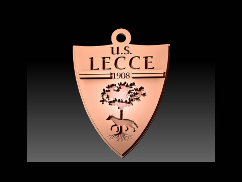Italy Serie A Lecce Keychain shield color printable and renderable 3D Принт Модель