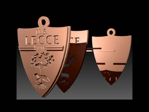 Italy Serie A Lecce Keychain shield color printable and renderable 3D Принт Модель