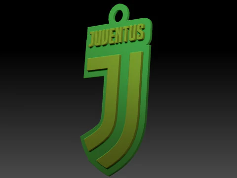Italy Serie A Juventus Keychain shield color printable and renderable 3D Print Model