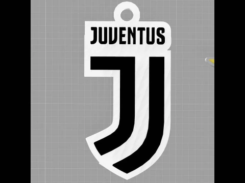 Italy Serie A Juventus Keychain shield color printable and renderable 3D Print Model