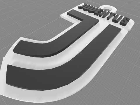 Italy Serie A Juventus Keychain shield color printable and renderable Modèles 3D en vedette