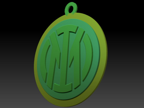 Italy Serie A Inter Keychain shield color printable and renderable 3D 프린트 모델