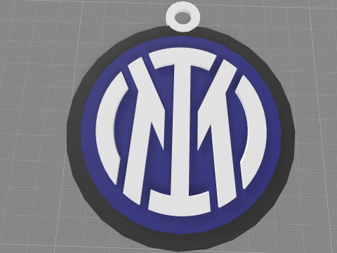 Italy Serie A Inter Keychain shield color printable and renderable 3D 프린트 모델