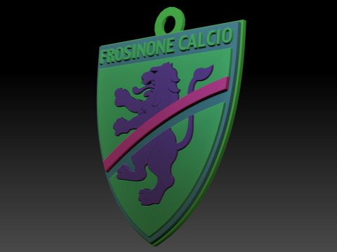 Italy Serie A Frosinone Keychain shield color printable and renderable Modèles 3D en vedette