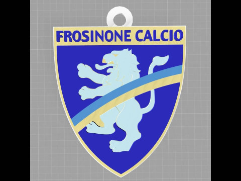 Italy Serie A Frosinone Keychain shield color printable and renderable Modèles 3D en vedette