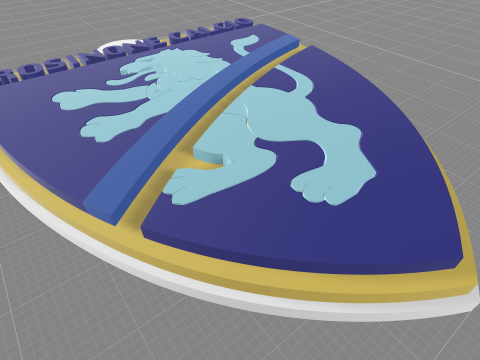 Italy Serie A Frosinone Keychain shield color printable and renderable Modèles 3D en vedette