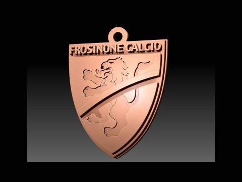 Italy Serie A Frosinone Keychain shield color printable and renderable Modèles 3D en vedette