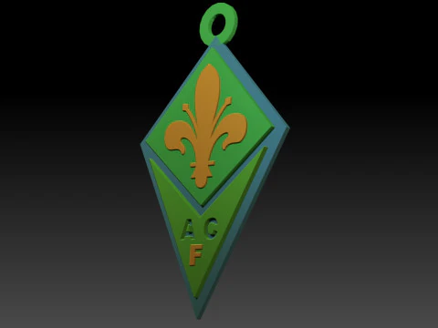 Italy Serie A Empoli Keychain shield color printable and renderable 3D Print Model
