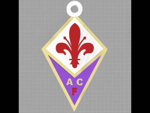 Italy Serie A Empoli Keychain shield color printable and renderable 3D Print Model