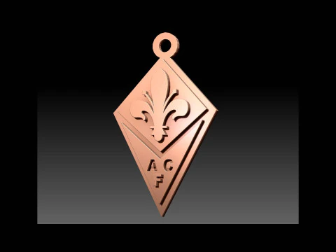 Italy Serie A Empoli Keychain shield color printable and renderable 3D Print Model