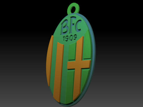 Italy Serie A Bologna Keychain shield color printable and renderable Modelo de Impressão 3D