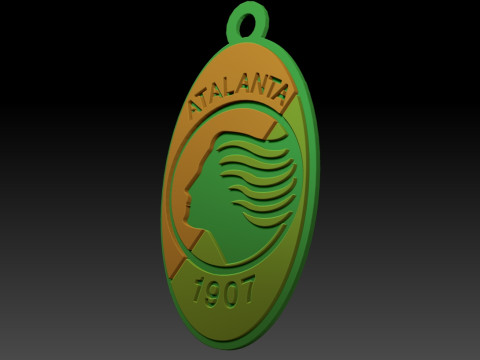 Italy Serie A Atalanta Keychain shield color printable and renderable 3D Print Model