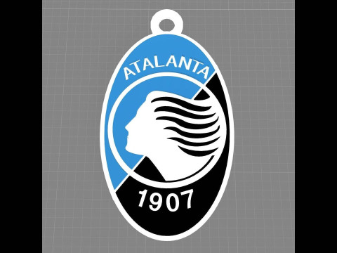 Italy Serie A Atalanta Keychain shield color printable and renderable 3D Print Model