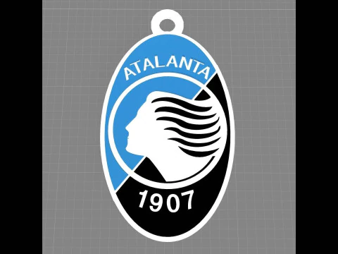 Italy Serie A Atalanta Keychain shield color printable and renderable 3D Print Model