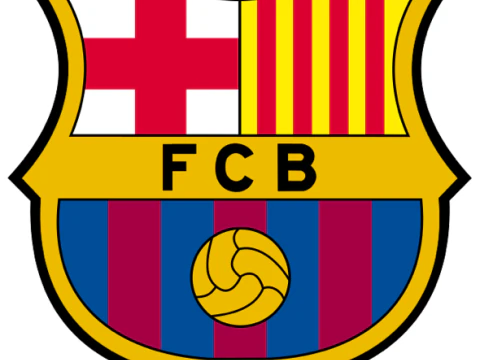 FC Barcelona Keychain Shield color printable and renderable 3D Print Model