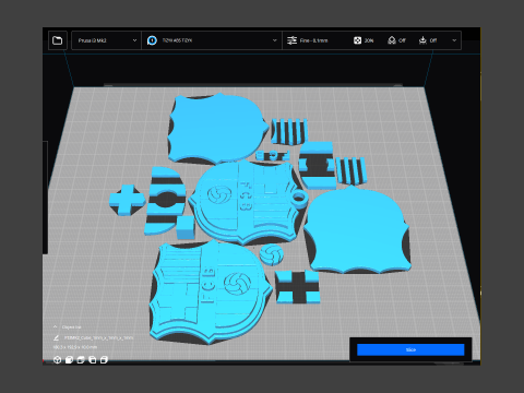 FC Barcelona Keychain Shield color printable and renderable 3Dプリントモデル