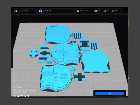 FC Barcelona Keychain Shield color printable and renderable 3D Print Model