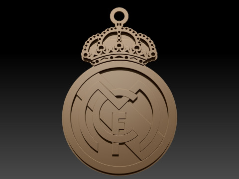 La Liga Real Madrid Keychain Shield color printable and renderable 3Dプリントモデル