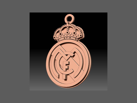 La Liga Real Madrid Keychain Shield color printable and renderable 3Dプリントモデル