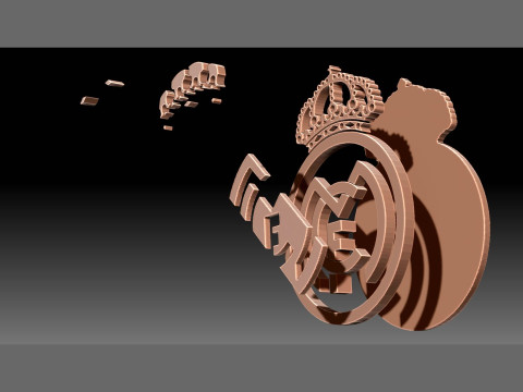 La Liga Real Madrid Keychain Shield color printable and renderable 3Dプリントモデル