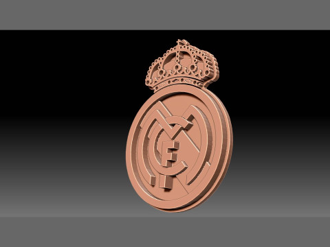 La Liga Real Madrid Keychain Shield color printable and renderable 3Dプリントモデル