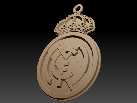 La Liga Real Madrid Keychain Shield color printable and renderable 3Dプリントモデル