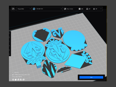 La Liga Villarreal Keychain Shield color printable and renderable Modelo de impresión 3D