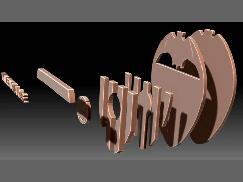 La Liga Valencia CF Keychain Shield color printable and renderable 3D Print Model