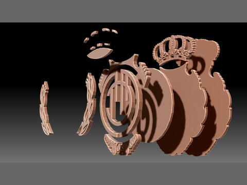 La Liga Real Mallorca Keychain Shield color printable and renderable Modèles 3D en vedette