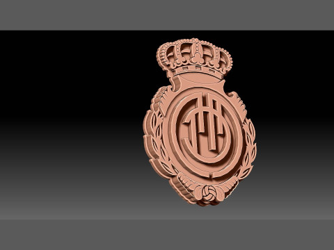 La Liga Real Mallorca Keychain Shield color printable and renderable Modèles 3D en vedette