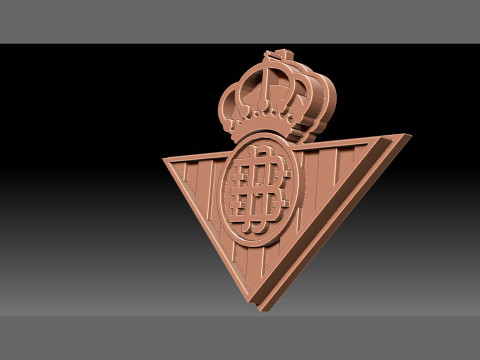 La Liga Real Betis Keychain Shield color printable and renderable 3D Baskı Modeli